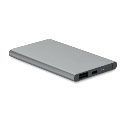 4000 MAH POWER BANK TYPE C in Silver