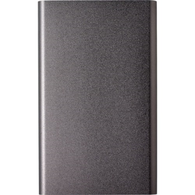 ALUMINIUM METAL POWER BANK in Gun metal