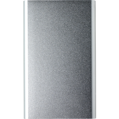 ALUMINIUM METAL POWER BANK in Silver