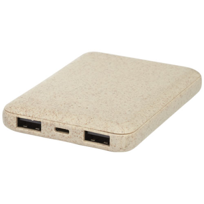 ASAMA 5000 MAH WHEAT STRAW POWER BANK in Beige