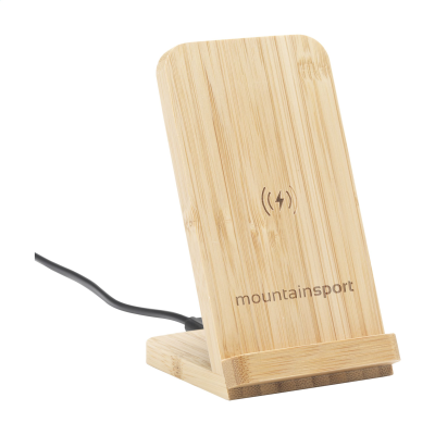 BALOO CORDLESS CHARGER STAND 15W in Bamboo