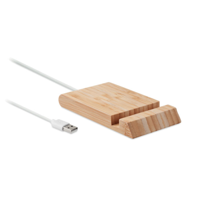 BAMBOO CORDLESS CHARGER 10W in Brown