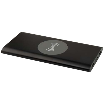 JUICE 8000 MAH TYPE-C RECYCLED ALUMINIUM METAL CORDLESS POWER BANK in Solid Black