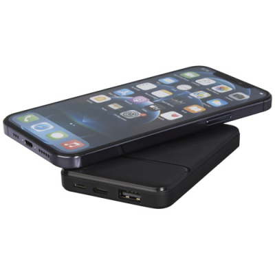 LOOP 5000 MAH RECYCLED PLASTIC POWER BANK in Solid Black