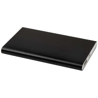 PEP 4000 MAH TYPE-C RECYCLED ALUMINIUM METAL POWER BANK in Solid Black