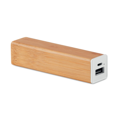 POWER BANK BAMBOO 2200 MAH in Brown