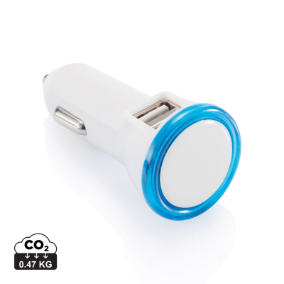 POWERFUL DUAL PORT CAR CHARGER in Blue, White