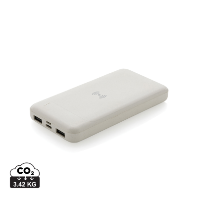 RCS STANDARD RECYCLED PLASTIC CORDLESS POWERBANK in White