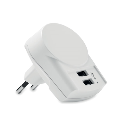 SKROSS EURO USB CHARGER (2XA) 12W in White