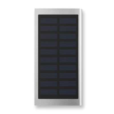 SOLAR POWER BANK 8000 MAH in Silver