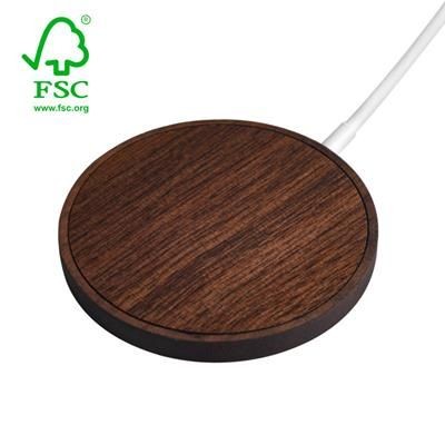 W25 MAGSAFE ECO - FSC APPROVED BAMBOO 15W MAGNETIC CORDLESS CHARGER, IDEAL FOR LATEST IPHONES