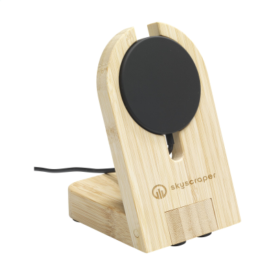 WALTER BAMBOO SNAP DOCK CORDLESS FAST CHARGER in Bamboo