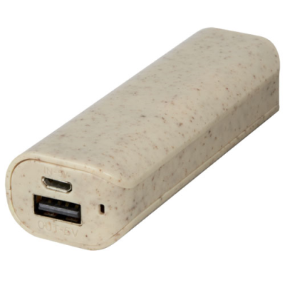 YOKO 1200MAH WHEAT STRAW POWER BANK in Beige