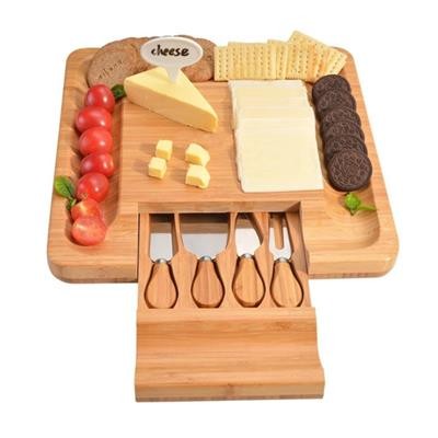 BAMBOO AND SLATE CHEESE BOARD SET