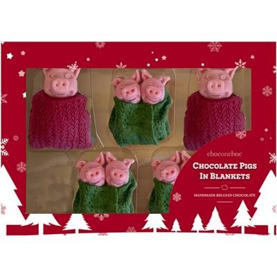 BELGIAN CHOCOLATE PIGS in Blankets - Christmas