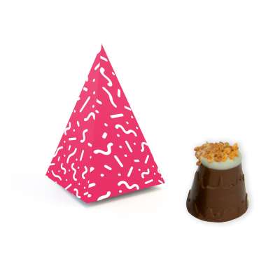 ECO RANGE - ECO PYRAMID BOX - MALLOW MOUNTAIN with Hazelnut Sprinkles*