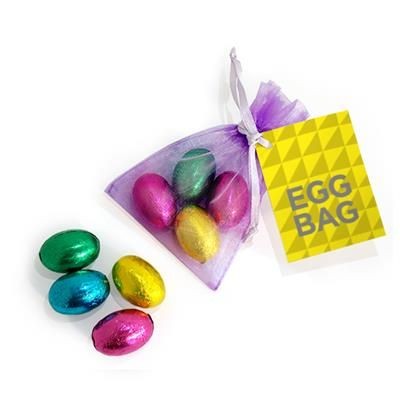 ORGANZA BAG with Mini Chocolate Mini Eggs