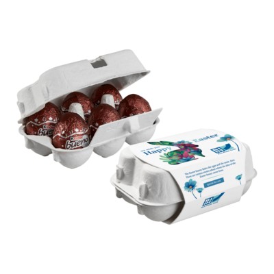 PAPER EASTER EGG BOX OF 6 with Kinder Bueno Mini Eggs