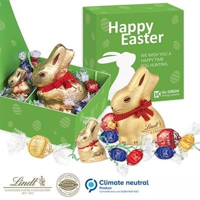 PERSONALISED EXTRA LARGE LINDT BUNNY RABBIT EASTER GIFT BOX with Insert