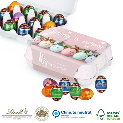 PERSONALISED LINDT 12 MINI EASTER EGG SET