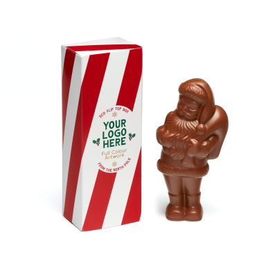 WINTER COLLECTION - ECO FLIP TOP BOX - MILK CHOCOLATE³ - CHOCOLATE FATHER CHRISTMAS SANTA