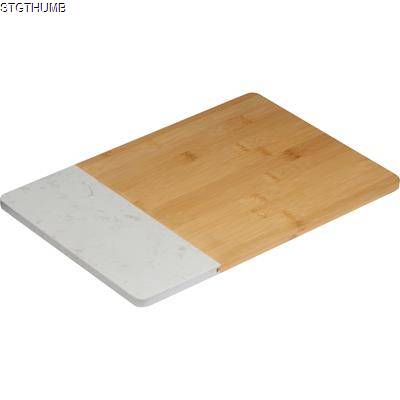 BAMBOO AND MARBLE CUTTING BOARD in White