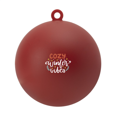 CHRISTMAS BAUBLE Ø 7 CM RECYCLED PP - MADE in Europe in Red