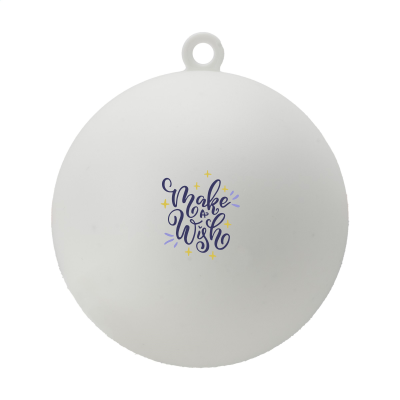 CHRISTMAS BAUBLE Ø 7 CM RECYCLED PP - MADE in Europe in White