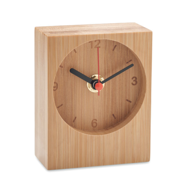 BAMBOO TABLE CLOCK in Brown