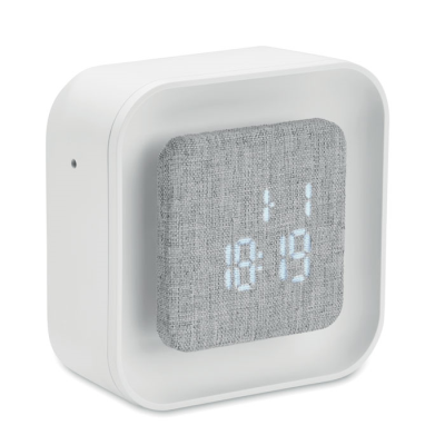 RECYCLED ABS & RPET ALARM CLOCK in White