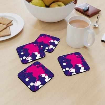 CUSTOM PRINTED SQUARE COASTER SET 9CM X 9CM