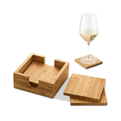 GAUTHIER BAMBOO COASTER SET