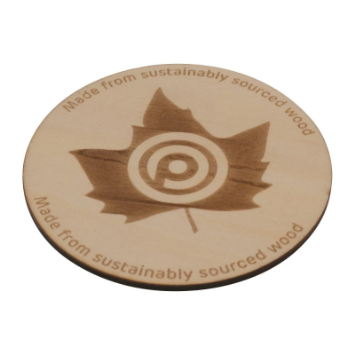 WOOD COASTER (90MM DIAMETER: 3MM THICK)