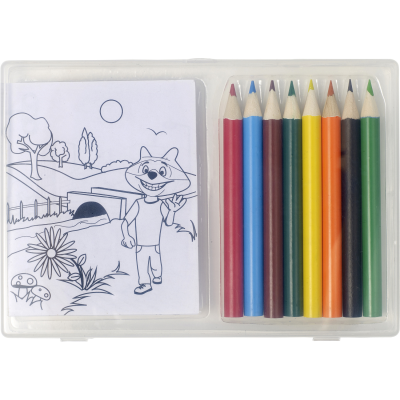 PENCIL SET AND COLOURING x SHEET in Neutral