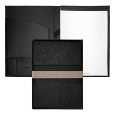 FOLDER A4 DELANO TAUPE & BLACK