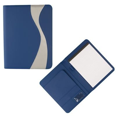 PU CONFERENCE FOLDER in Blue & Silver