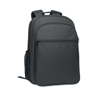 300D RPET COOLING BACKPACK RUCKSACK in Black