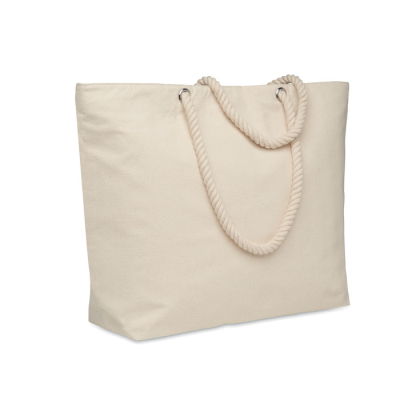 BEACH COOL BAG in Cotton in Brown