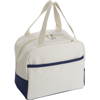 COTTON COOL BAG in Navy & Natural