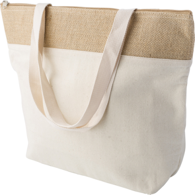 JUTE SHOPPER COOL BAG in Khaki