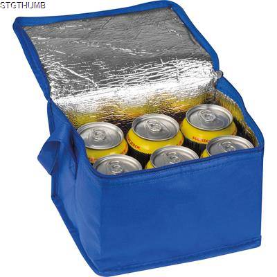 NON-WOVEN COOLING BAG - 6 CANS in Blue