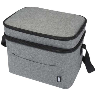 TUNDRA GRS RPET DOUBLE COMPARTMENTS COOL BAG 13L in Heather Grey