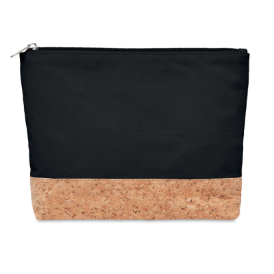 CORK & COTTON COSMETICS BAG in Black