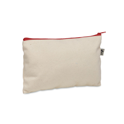 COSMETICS BAG COTTON 340 GR & M² in Red