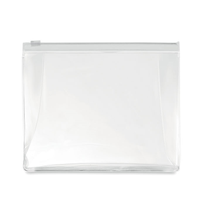 COSMETICS POUCH with Zipper in White