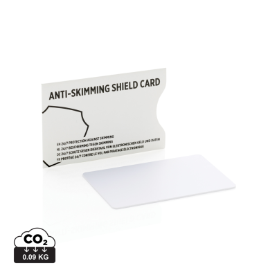 ANTI-SKIMMING RFID SHIELD CARD with Active Jamming Chip in White