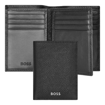 CARD HOLDER TRIFOLD CLASSIC GRAINED BLACK