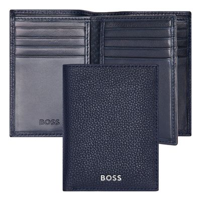 CARD HOLDER TRIFOLD CLASSIC GRAINED NAVY