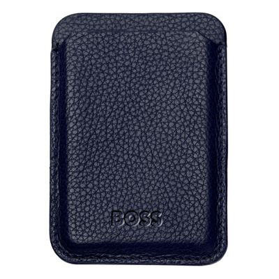 CARD HOLDER with Magnet Mobile Classic Grained Navy