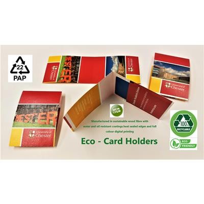 FULL COLOUR DIGITAL PRINTED WOOD FIBRE HEAT SEALED CARD HOLDER